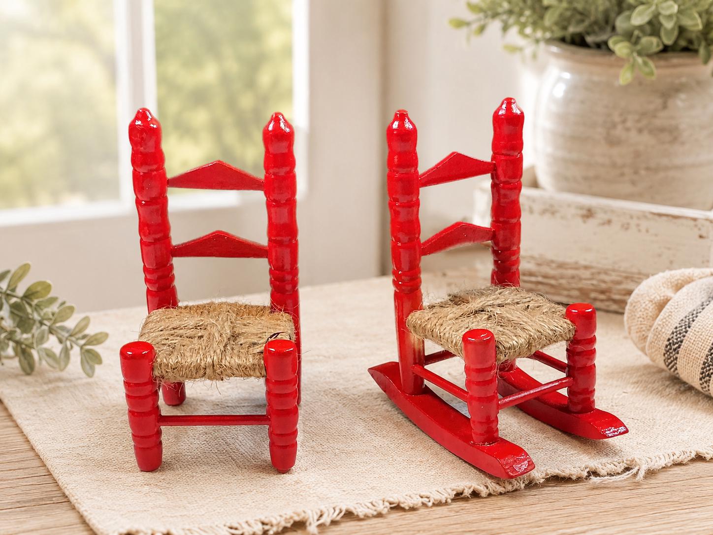 Vintage Red Child Rocking Chair - Etsy