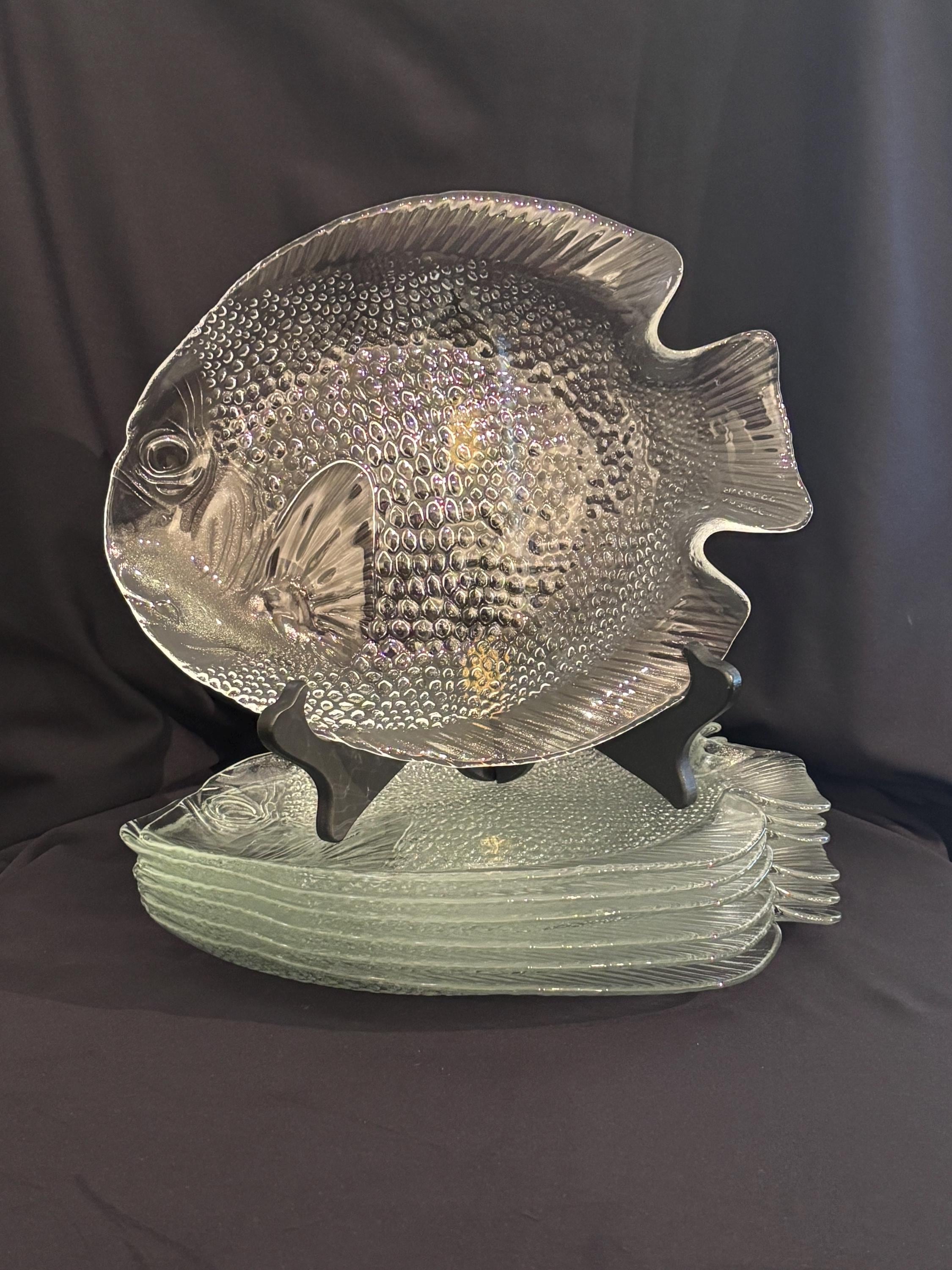 Arcoroc fish plates - Etsy 日本