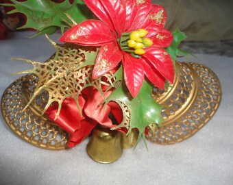 vintage large plastic lace christmas bells trio of brass jingle bells wreath decor christmas bells holiday decoration bells christmas - Large Plastic Christmas Bell Decorations vintage large plastic lace christmas bells trio of brass jingle bells wreath decor christmas bells holiday decoration bells christmas - Large Plastic Christmas Bell Decorations