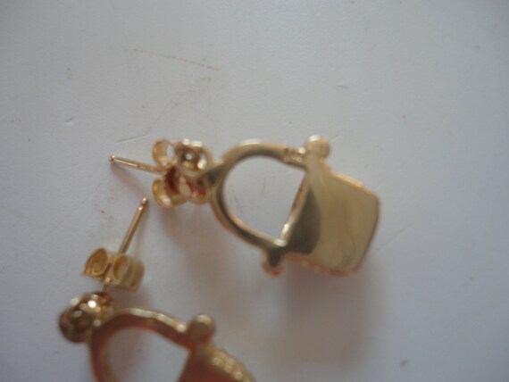 Vintage Pair of 14K Gold Nantucket Basket Dangle … - image 4