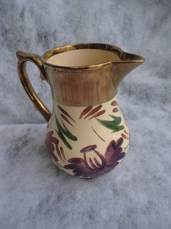 Vintage Wade Heath Ceramic Floral Pitcher Wade Heath England Etsy