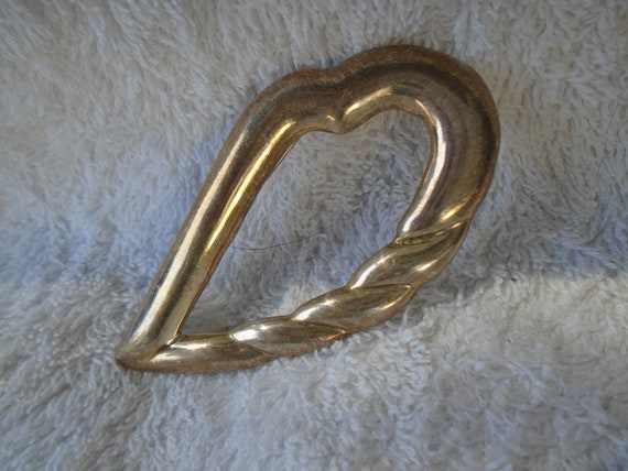 Vintage Solid Silver Large Fluted Taxco Brooch Ma… - image 1