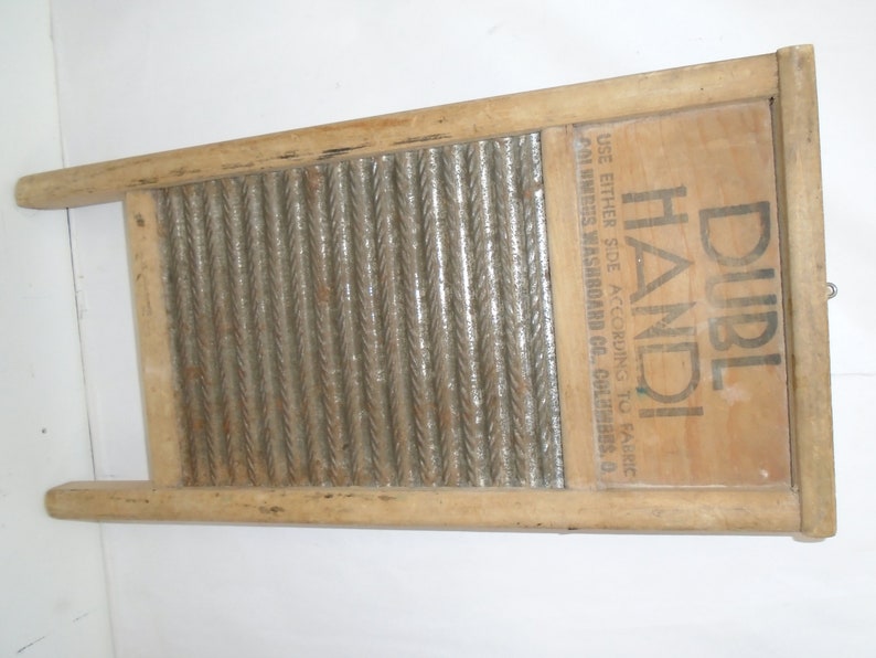 Vintage Wood Metal Dubl Handi Columbus Washboard Wall Decor Etsy