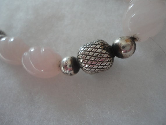 Vintage Pink Quartz Choker Necklace, Vintage Rose… - image 9
