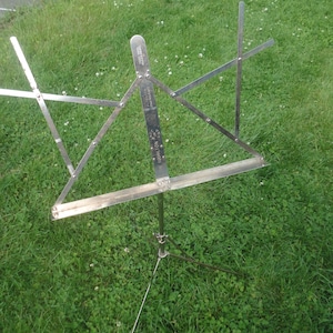 Vintage Hamilton Metal Folding Music Stand with Leather Case Made in USA, Music Stand, Sheet Music Stand with Case, Hamilton Music Stand