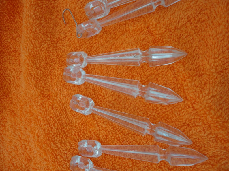 Vintage Lot of 10 Clear Plastic Icicles for Christmas Tree Etsy