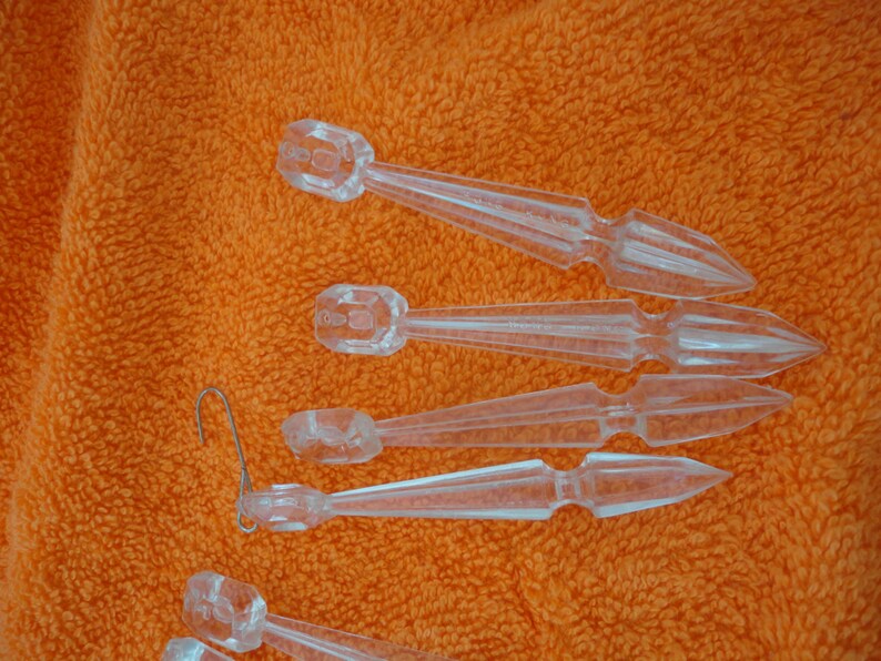 Vintage Lot of 10 Clear Plastic Icicles for Christmas Tree Etsy