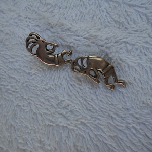 Vintage Sterling Silver Kokopelli Dancers Stud Earrings Made in Mexico, Kokopelli Stud Earring, Kokopelli Dancer,Sterling Southwestern Studs