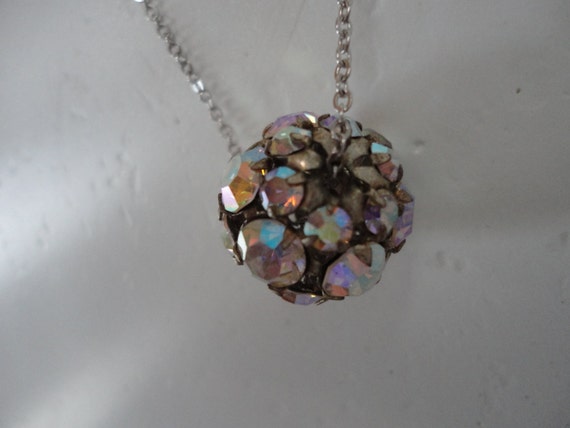 Rhinestone ball best sale necklace