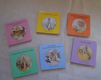 Vintage Set of Mini Cardboard Little Treasury of Peter Rabbit Books 1983, Beatrix Potter and His Friends, Beatrix Potter Mini Library, Books