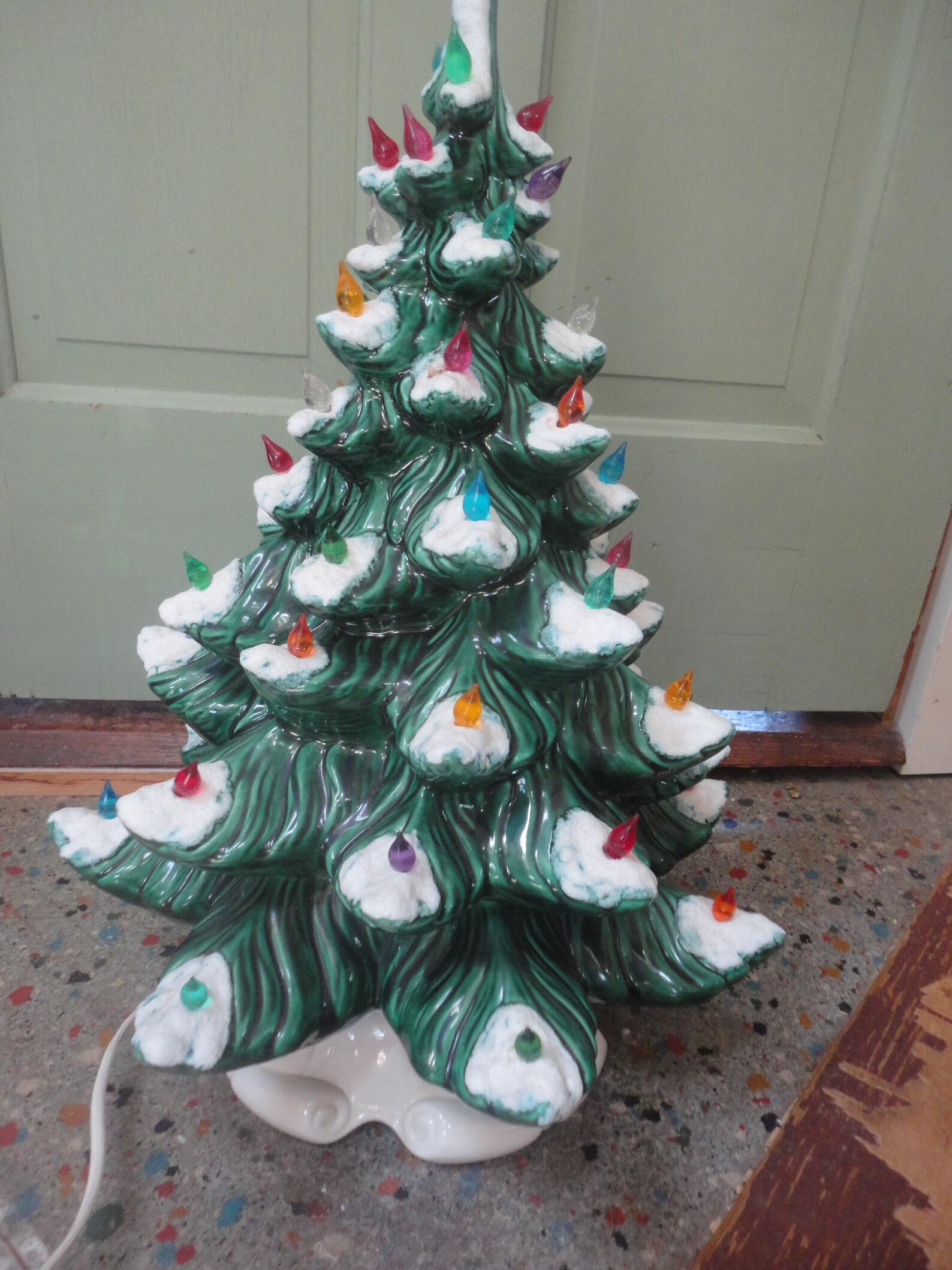 Vintage Ceramic Tabletop Christmas Tree 