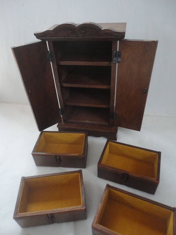 Vintage Mele Wood Jewel Case Made In Japan Jewelry Box Image 0