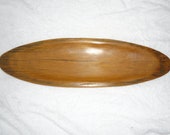 Vintage The Railroad Collection Recycled African Hardwood Railway Cross Ties Oval Bowl, Large Oval Hardwood Bowl, African Hardwood Bowl