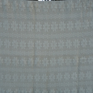 Vintage Unused Tatted Lace Bed Spread Off White Crochet Tatted Coverlet Crochet Tatted Bedspread  White Cotton  Fringe Heavy Elegant Cotton