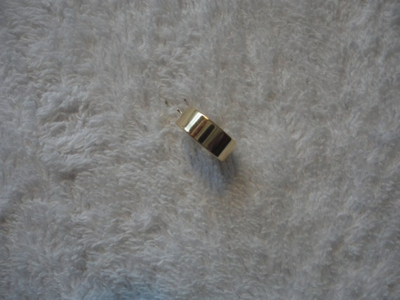 Vintage Single Hoop 14K Gold Earring, Single Gold… - image 1