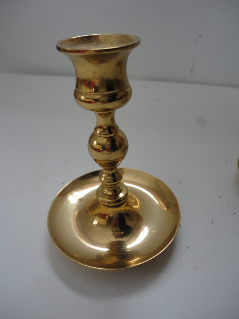Vintage Pair of Carolina Brass Candlestick Holders Brass Etsy