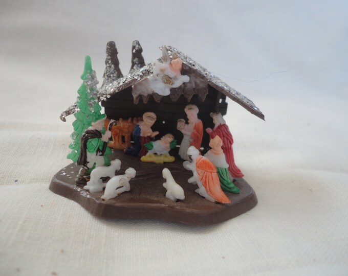 Vintage Plastic Manger Made in Hong Kong Plastic Nativity Etsy