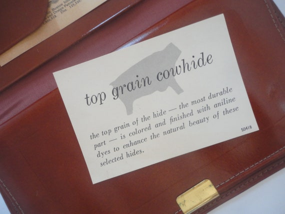 Vintage Unused Lord Buxton Top Grain Cowhide Hori… - image 5