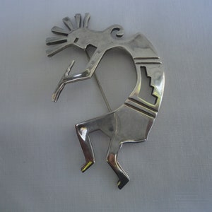 Vintage Sterling Silver Kokopelli Dancer Brooch, Kokopelli Dancer, Sterling Kokopelli Pin, Southwestern Sterling Brooch, Navajo Brooch, Pin