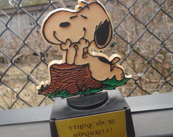 SNOOPY TROPHY VINTAGE, Peanuts Gang Handcrafted by Aviva in Hong