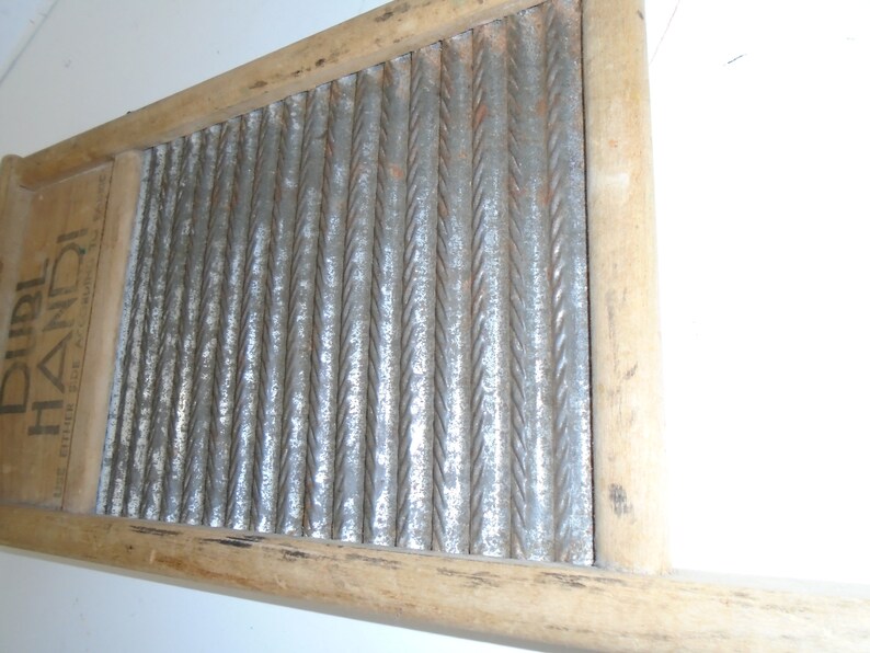 Vintage Wood Metal Dubl Handi Columbus Washboard Wall Decor Etsy