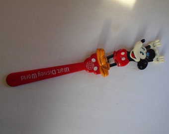 Vintage Red Black Plastic Mickey Mouse Back Scratcher Made in Hong Kong, Mickey Mouse, Mickey Mouse Backscratcher, Backscratcher, Disney