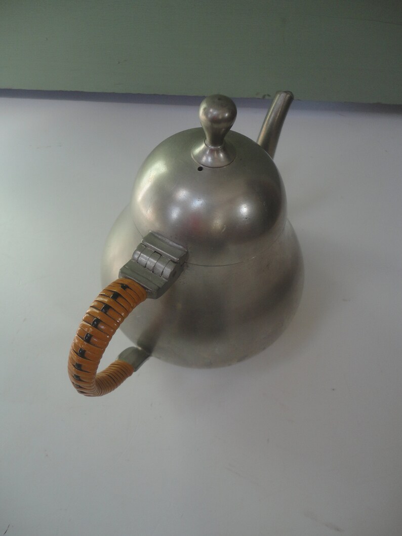 Vintage Pewter Meeuws and Zoon Tea Pot Made in Holland Pewter Etsy