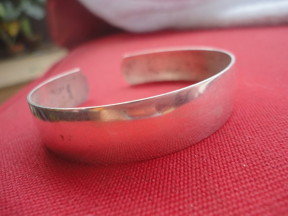 Vintage Danecraft Cuff Sterling Silver Bracelet S… - image 1