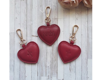 a Pair Set 2 Pieces,Blue Genuine Leather Mini Purse Shape Key-chain//bag-charm