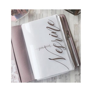 CUSTOM NAME Planner Acetate / Clear Acetate Planner Dashboard /Planner Divider / Planner Dashboards For TN's and Midori Travelers Notebook