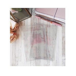 CLEAR VINYL Travelers Notebook Dashboard Planner Accessories - A6 and B6 sizes suitable for travelers notebook or ringbounds