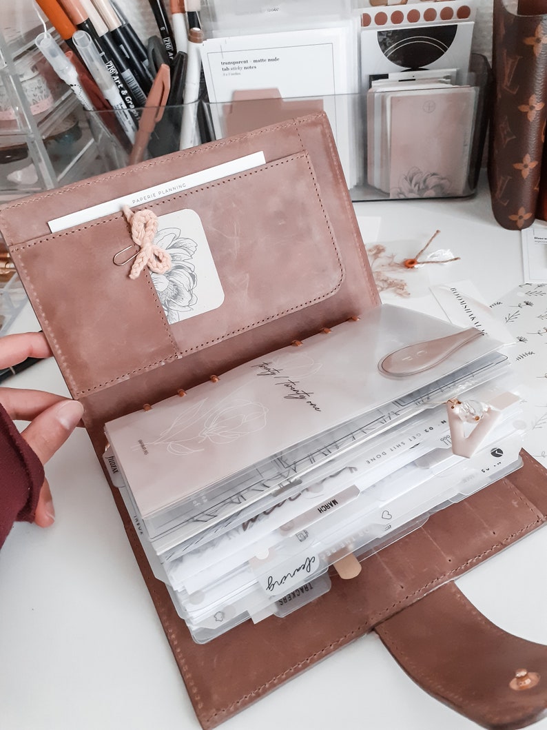 Personal Ring Binder/planner Real Leather Agenda Personal Etsy