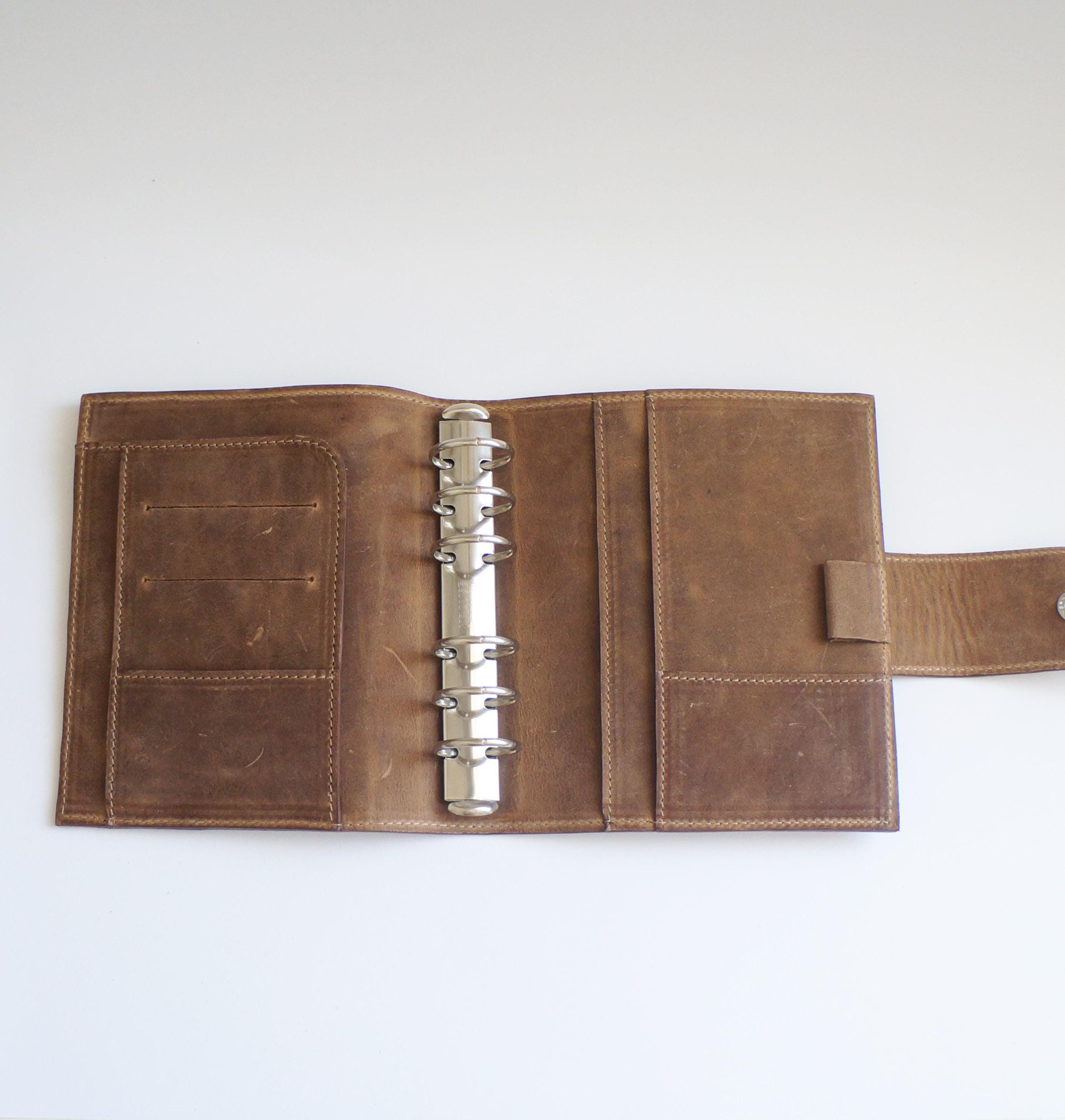 A6 Rings Binder/planner ~ Real Leather Cover, True USA Size A6 ...