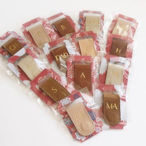 Set of customizable leather magnetic bookmarks for Bulk Orders Reader Gift personalized pack of Promotional present Ideal for Corporate