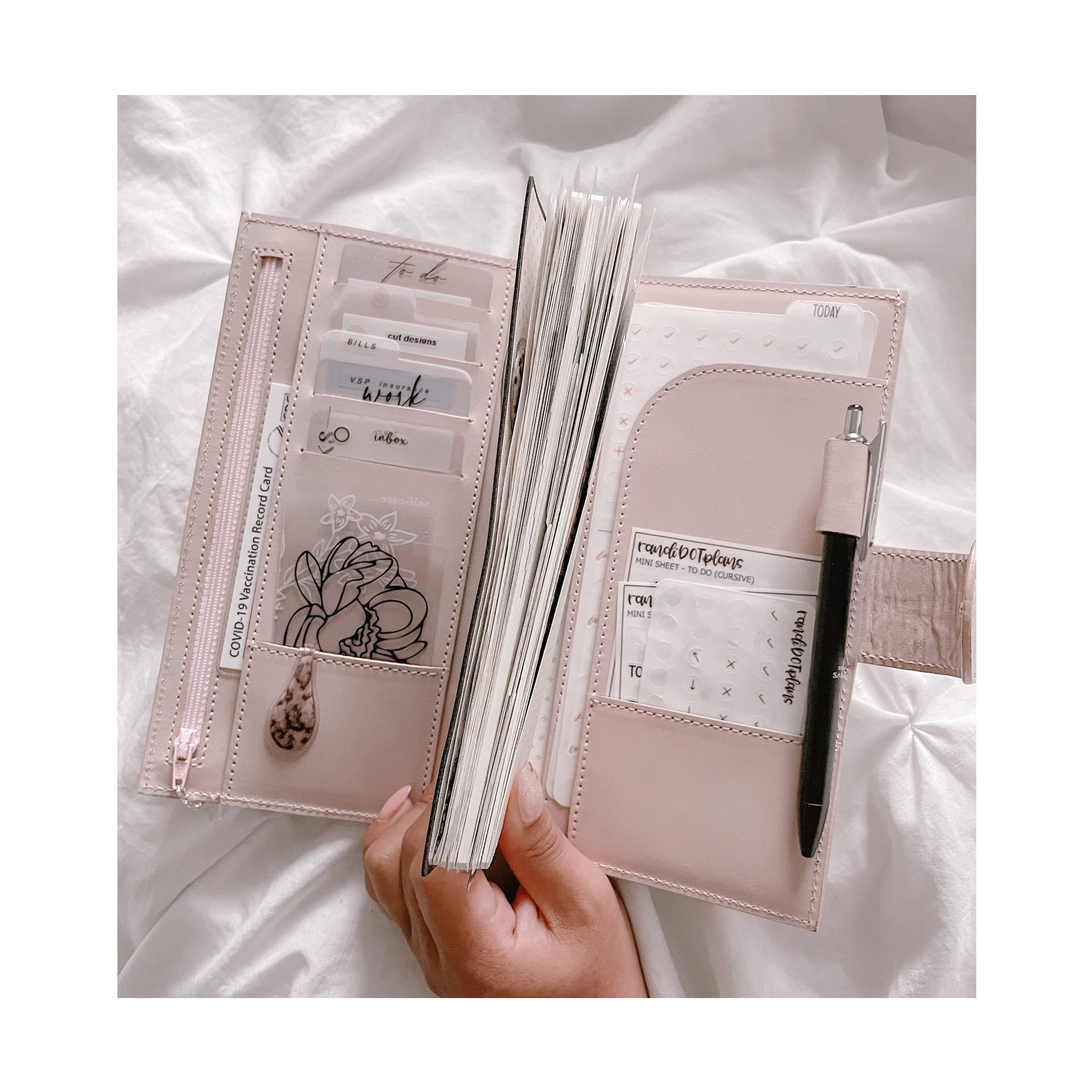 Hobonichi weeks cover Hobonichi weeks mega 2022 cover on cover Day planner  wallets for women with pockets. Hobonichi accessories (AQUAMARINE)