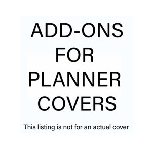 GEEN planner!! Hier kunt u add-ons kiezen voor uw reizigers notebook of planner cover