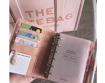 Pocket Plus + classeur/agenda à anneaux ~ Pochette large en cuir véritable taille anneaux 30mm