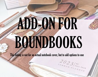 NOT a travelers notebook cover !! Here you can choose add-ons for your ring binder