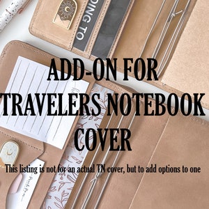 NÃO é uma capa de caderno de viajantes!! Aqui você pode escolher complementos para seu fichário