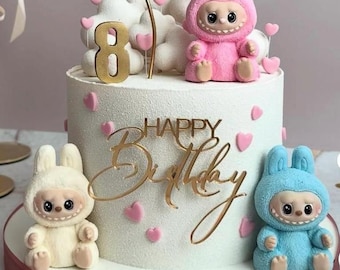 laubu birthday cake topper , Laubu fondant topper