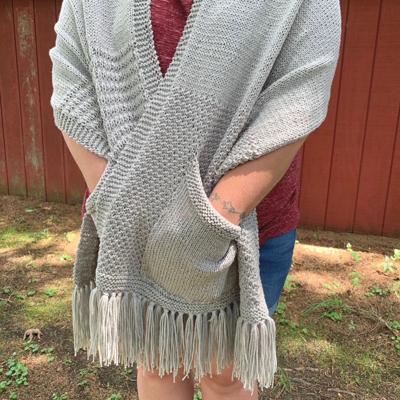 PDF DIGITAL DOWNLOAD Knit Pocket Shawl Pattern Knitting Etsy