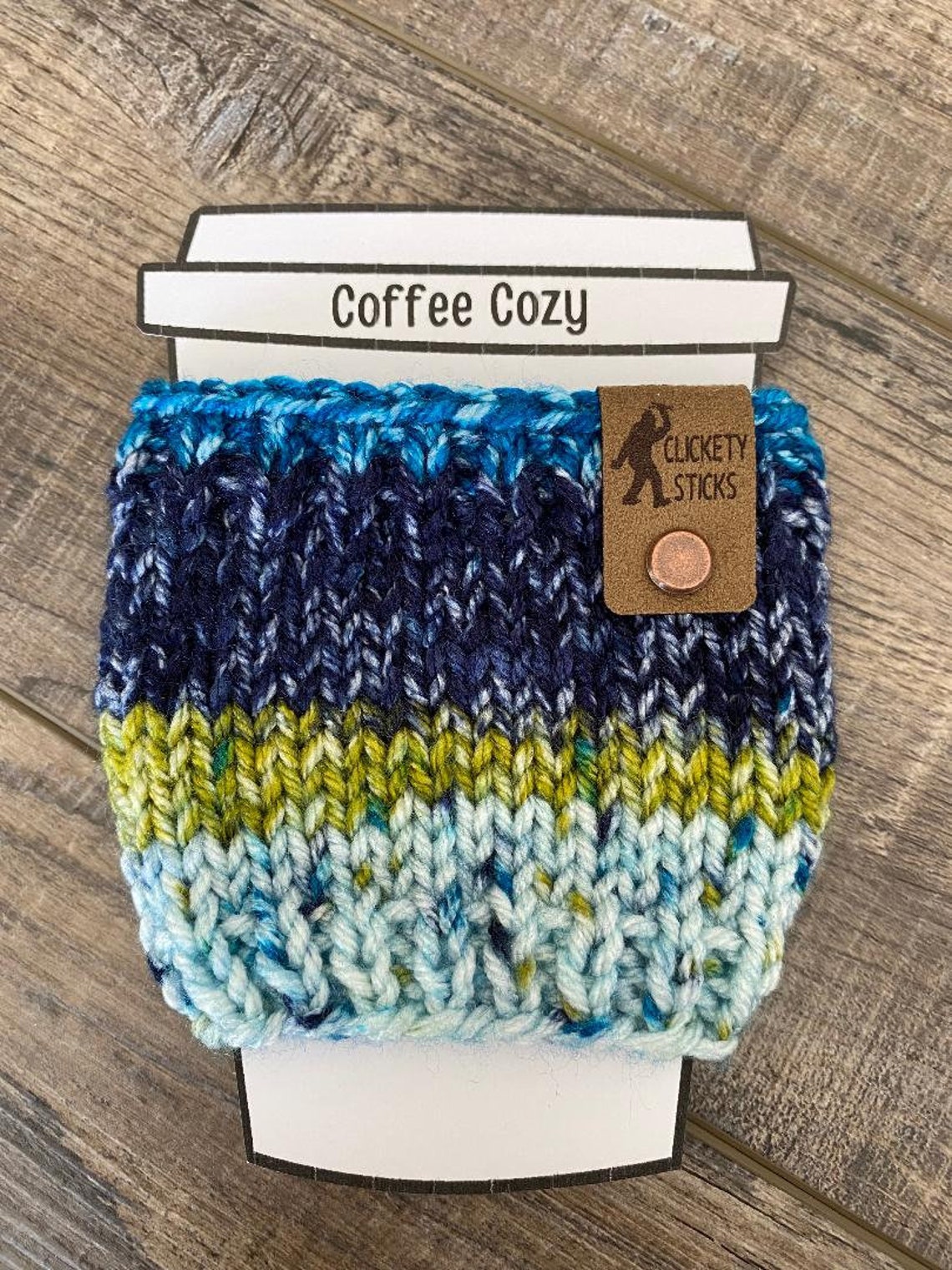 Knit Coffee Cozy Knitting Pattern Easy Knitting Pattern Etsy