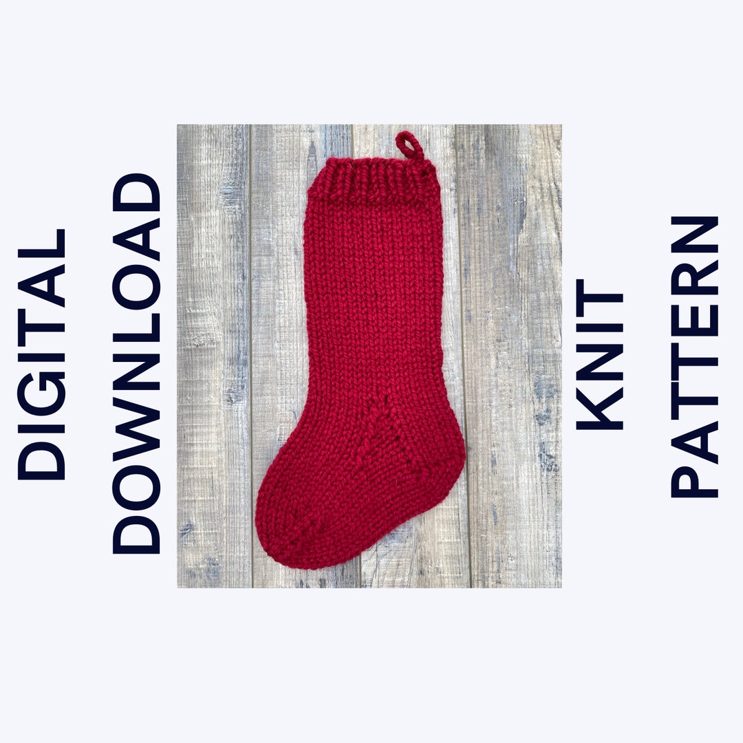 Knitting Pattern, Chunky Knit Christmas Stocking, Stocking Stuffer, Knit Pattern, Super Bulky