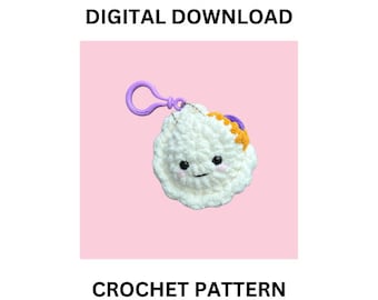 Mini Uncrustables, haakpatroon, amigurumi-patroon, gehaakt patroon amigurumi eten, gehaakt sleutelhangerpatroon, haakpatroon zonder naaien