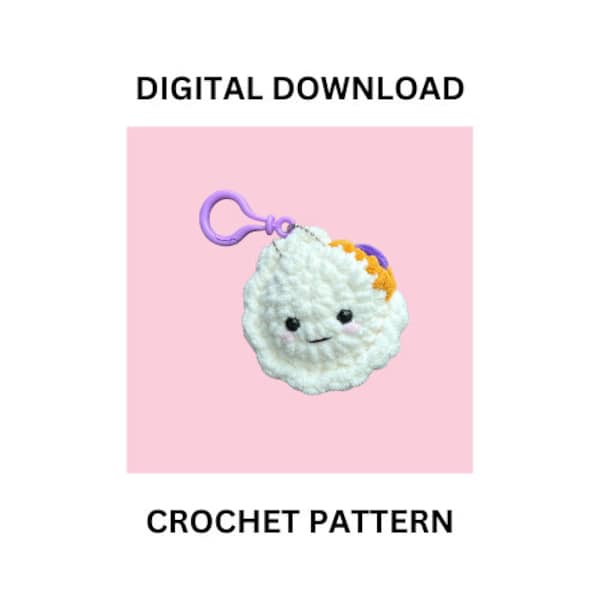 Mini Uncrustables, Crochet Pattern, Amigurumi Pattern, Amigurumi Food Crochet Pattern, Crochet Keychain Pattern, No Sew Crochet Pattern