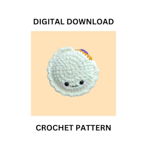 Uncrustables, Crochet Pattern, Amigurumi Pattern, Amigurumi Food Crochet Pattern, Crochet Keychain Pattern, No Sew Crochet Pattern