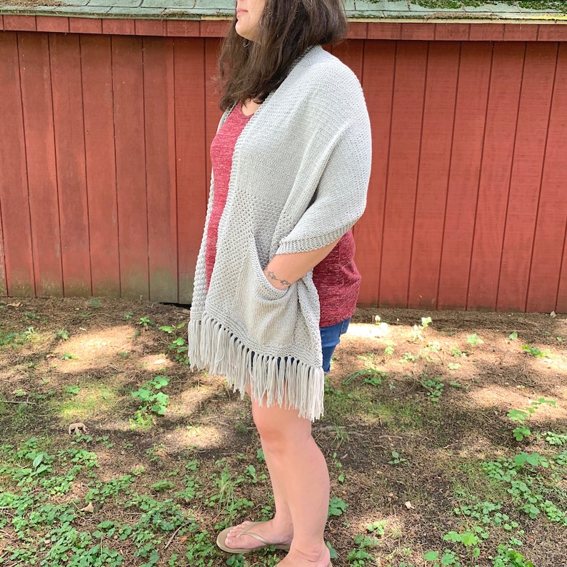 PDF DIGITAL DOWNLOAD Knit Pocket Shawl Pattern Knitting Etsy