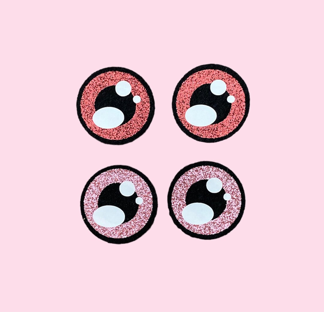 Set of 6 Felt Eyes, Felt Eyes, Kawaii Eyes, Amigurumi Eyes, Basic Felt