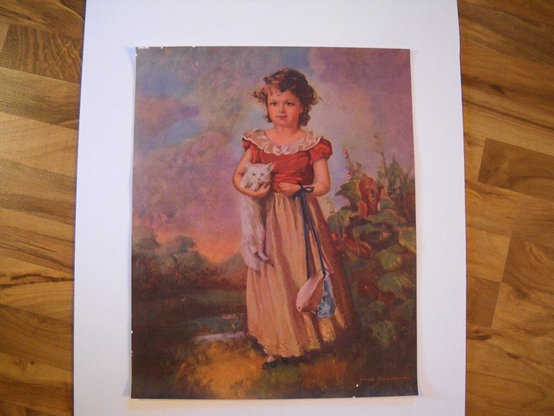Chums by Jane Freeman Art Print of Vintage Art