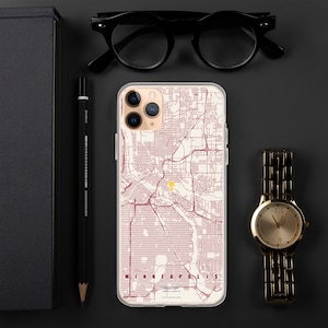 University of Minnesota Map Phone Case | Minneapolis Road Map | College Campus Design